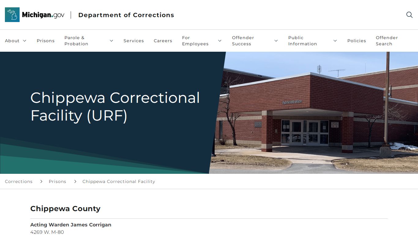 CORRECTIONS - Chippewa Correctional Facility (URF)